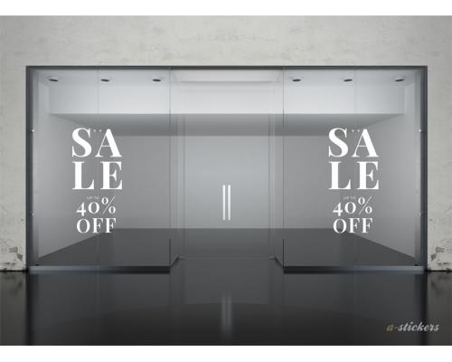 Αυτοκόλλητα βιτρίνας Letters 264