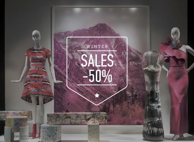 Αυτοκόλλητα βιτρίνας Vintage 431