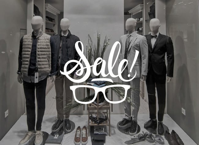 Αυτοκόλλητα βιτρίνας Vintage 450