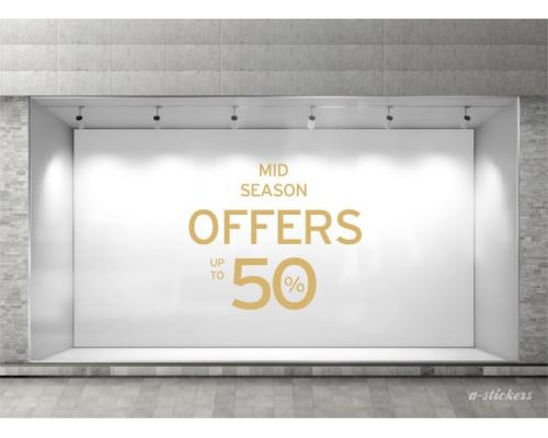 Αυτοκόλλητο βιτρίνας Mid Season 826